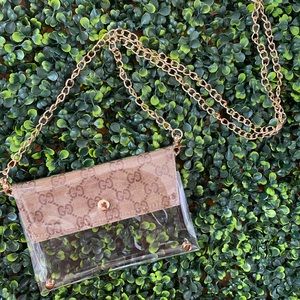 Clear crossbody bag pvc purse/ small